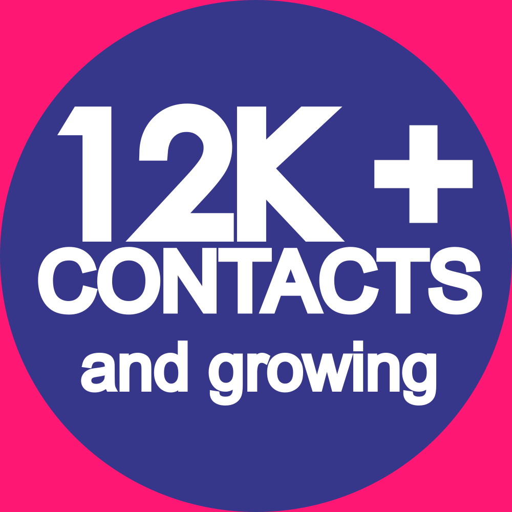 12,000+ Contacts